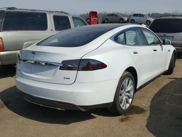 5YJSA1H1XEFP33481 - 2014 TESLA MODEL S WHITE photo 4