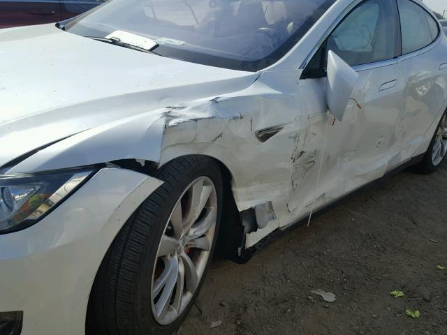 5YJSA1H1XEFP33481 - 2014 TESLA MODEL S WHITE photo 9