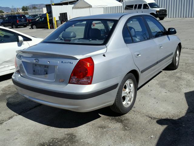 KMHDN46D34U795589 - 2004 HYUNDAI ELANTRA GL SILVER photo 4