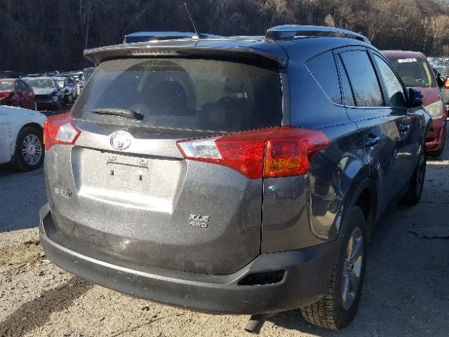 JTMRFREV0FD112183 - 2015 TOYOTA RAV4 XLE GRAY photo 4