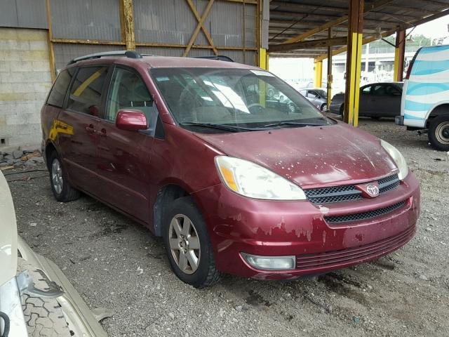 5TDZA22C34S211798 - 2004 TOYOTA SIENNA XLE MAROON photo 1