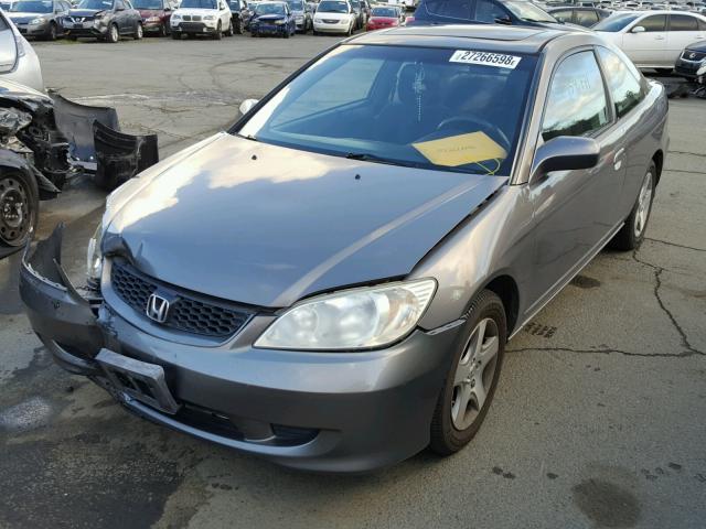 1HGEM22955L023184 - 2005 HONDA CIVIC EX GRAY photo 2