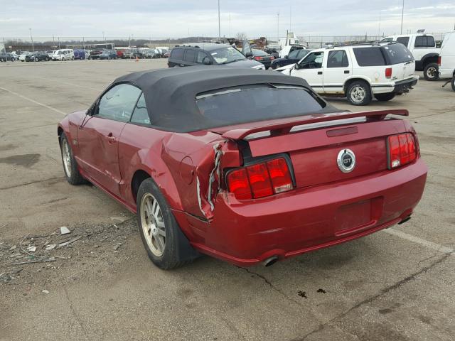 1ZVHT85H265147405 - 2006 FORD MUSTANG GT MAROON photo 3