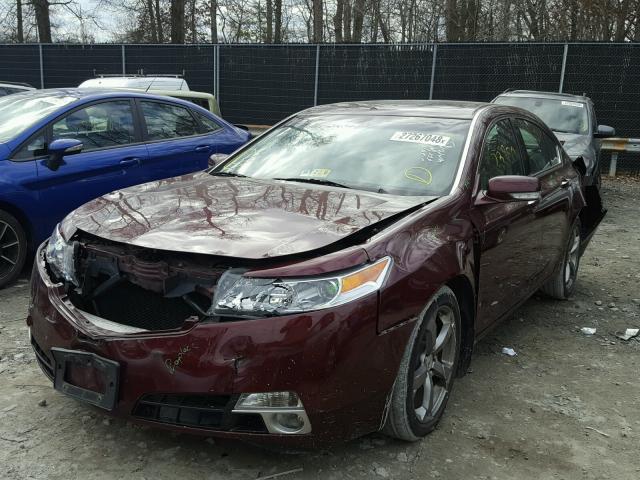 19UUA9F54BA002810 - 2011 ACURA TL MAROON photo 2