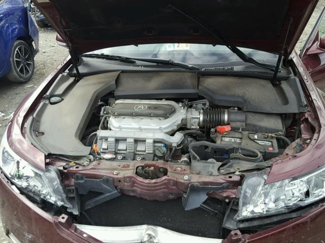 19UUA9F54BA002810 - 2011 ACURA TL MAROON photo 7