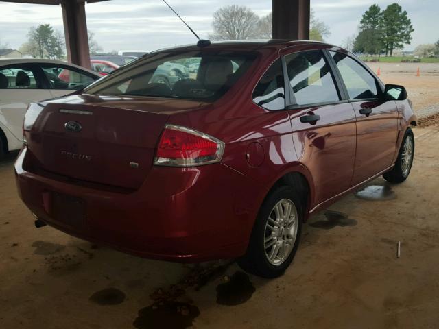 1FAHP35N69W140025 - 2009 FORD FOCUS SE RED photo 4