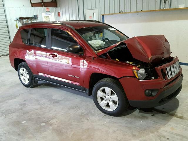 1C4NJCBAXED515405 - 2014 JEEP COMPASS SP MAROON photo 1