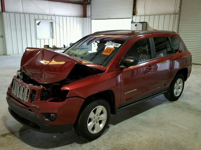 1C4NJCBAXED515405 - 2014 JEEP COMPASS SP MAROON photo 2