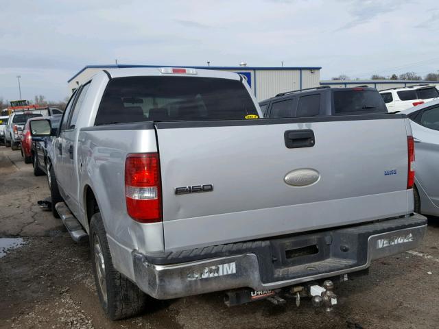 1FTRW12W17KC78854 - 2007 FORD F150 SUPER SILVER photo 3