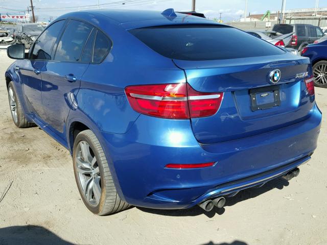 5YMGZ0C56E0C40523 - 2014 BMW X6 M BLUE photo 3