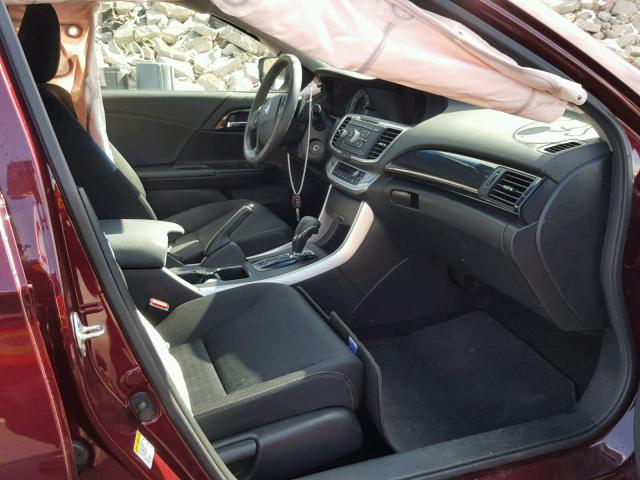 1HGCR2F56DA210492 - 2013 HONDA ACCORD SPO MAROON photo 5