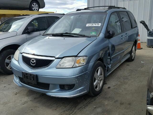 JM3LW28J430353101 - 2003 MAZDA MPV WAGON BLUE photo 2