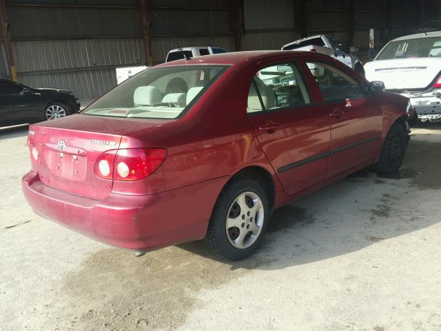 1NXBR32E36Z675833 - 2006 TOYOTA COROLLA CE RED photo 4