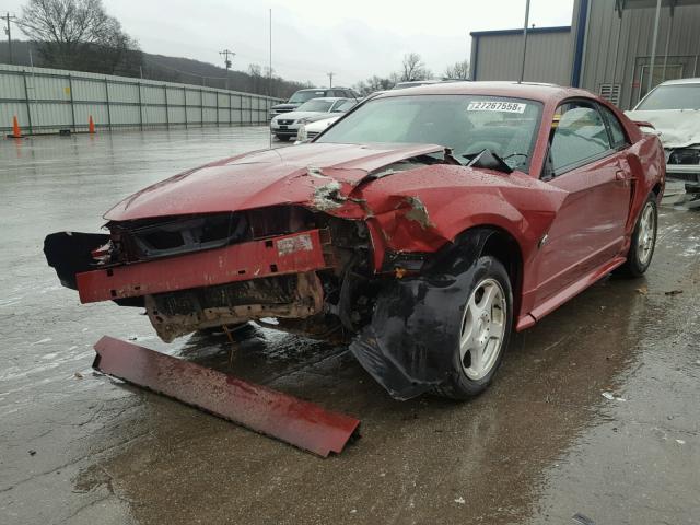 1FAFP40694F163854 - 2004 FORD MUSTANG RED photo 2