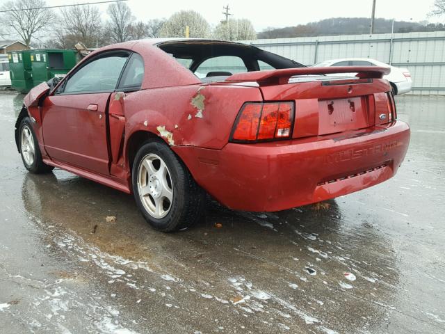 1FAFP40694F163854 - 2004 FORD MUSTANG RED photo 3