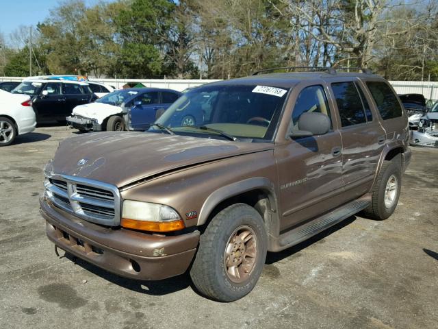 1B4HR28Z5YF181982 - 2000 DODGE DURANGO GOLD photo 2