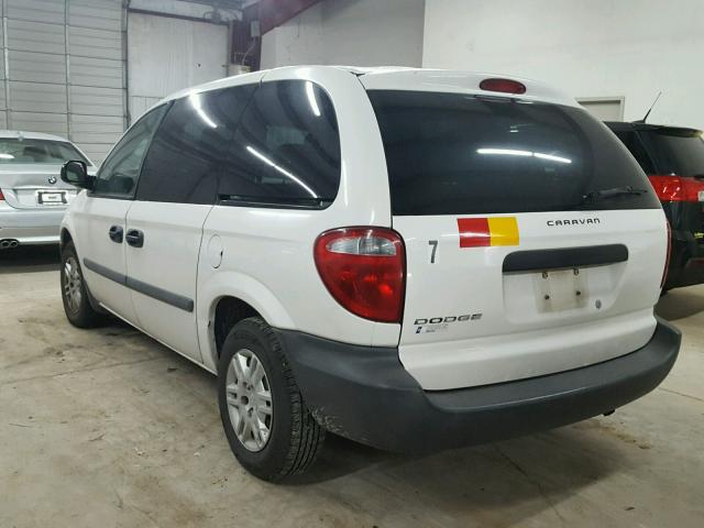 1D4GP25R57B205473 - 2007 DODGE CARAVAN SE WHITE photo 3