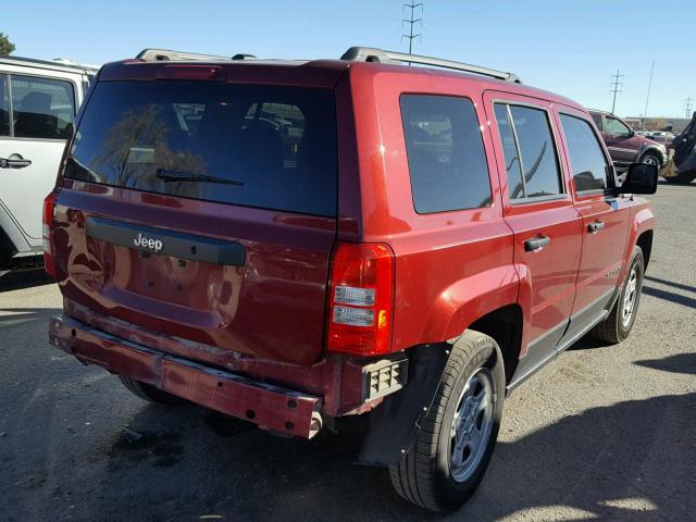 1C4NJPBA8GD601502 - 2016 JEEP PATRIOT SP MAROON photo 4