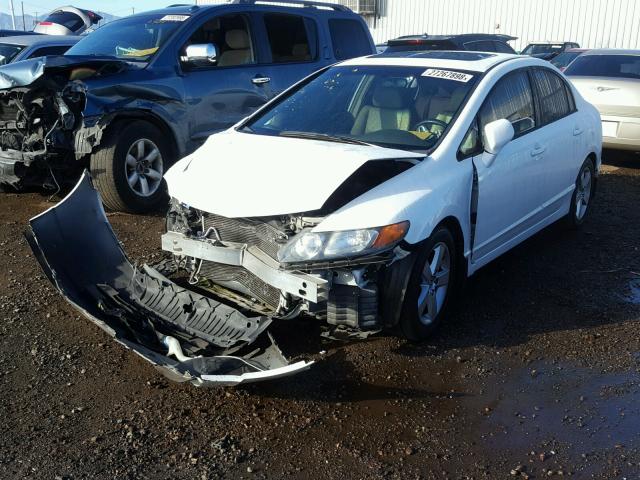 2HGFA16918H526455 - 2008 HONDA CIVIC EXL WHITE photo 2