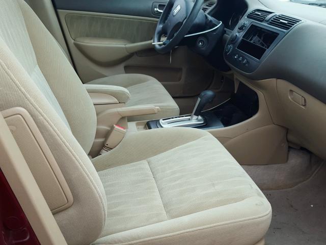 2HGES26875H575645 - 2005 HONDA CIVIC EX Qırmızı foto 5