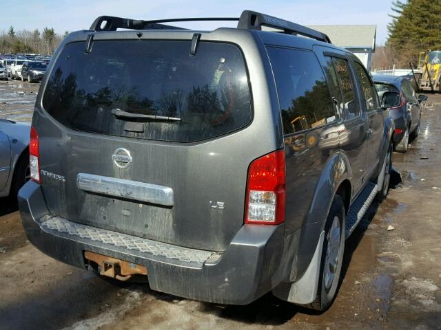 5N1AR18W65C783982 - 2005 NISSAN PATHFINDER GRAY photo 4