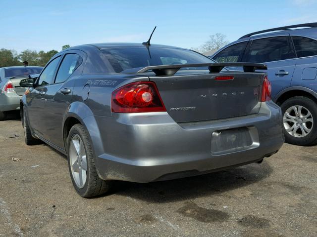 1C3CDZAB6CN141379 - 2012 DODGE AVENGER SE GRAY photo 3