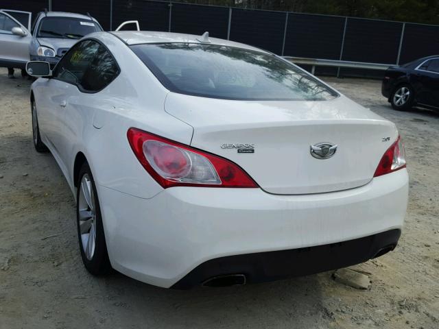 KMHHT6KD2BU060544 - 2011 HYUNDAI GENESIS CO WHITE photo 3