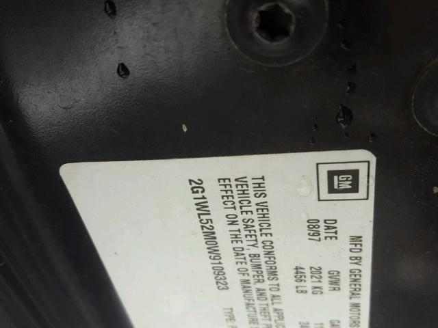 2G1WL52M0W9109323 - 1998 CHEVROLET LUMINA BAS 黑色 照片 10