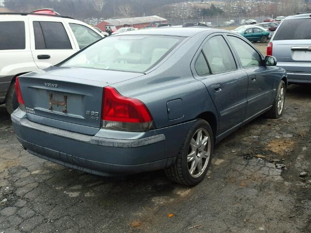 YV1RH58D622142634 - 2002 VOLVO S60 2.5T BLUE photo 4