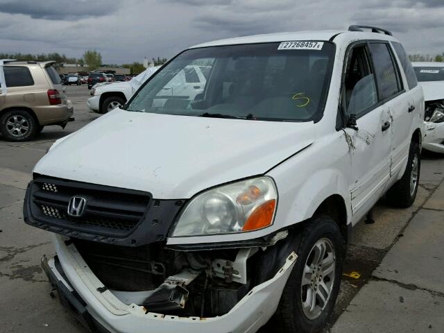 2HKYF18593H594313 - 2003 HONDA PILOT WHITE photo 2