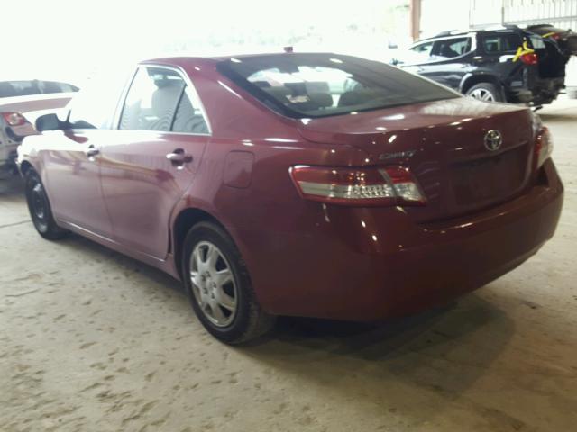 4T1BF3EK6BU138121 - 2011 TOYOTA CAMRY BASE RED photo 3