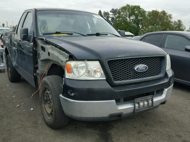 1FTRF12W75KC62588 - 2005 FORD F150 BLACK photo 1