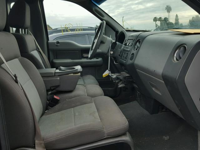 1FTRF12W75KC62588 - 2005 FORD F150 Czarny zdjęcie 5