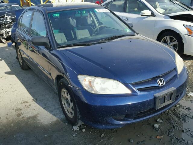 2HGES16525H517295 - 2005 HONDA CIVIC LX BLUE photo 1