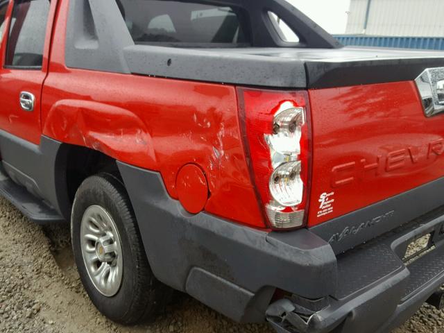 3GNEC13T13G124889 - 2003 CHEVROLET AVALANCHE RED photo 10