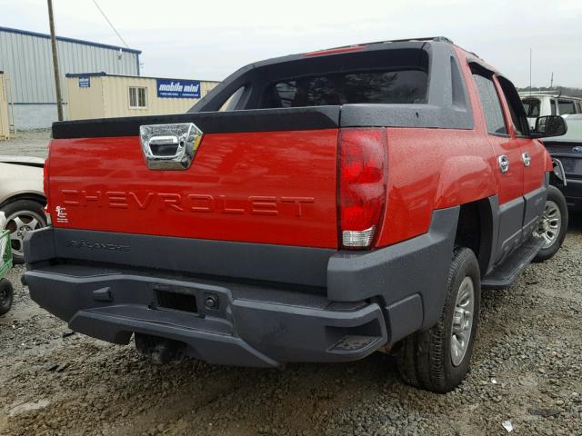 3GNEC13T13G124889 - 2003 CHEVROLET AVALANCHE RED photo 4
