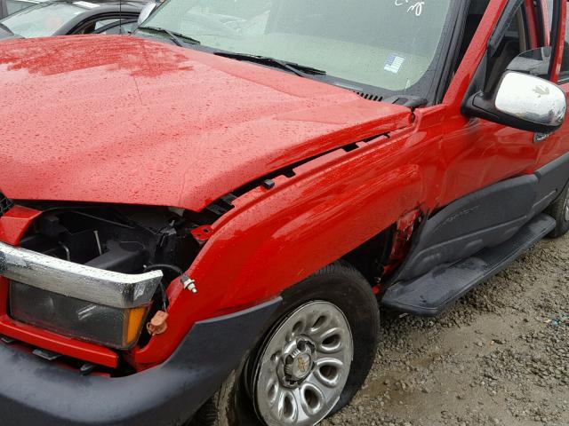 3GNEC13T13G124889 - 2003 CHEVROLET AVALANCHE RED photo 9