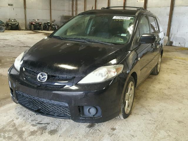 JM1CR293470135858 - 2007 MAZDA 5 BLACK photo 2