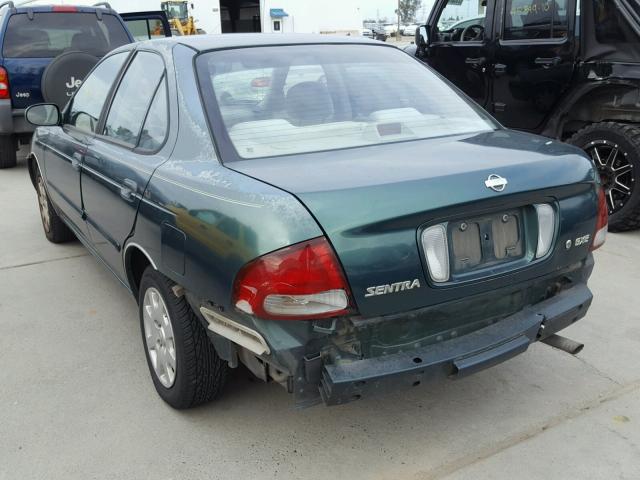 3N1CB51D71L443906 - 2001 NISSAN SENTRA XE GREEN photo 3