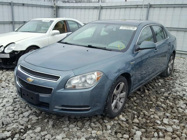 1G1ZF57509F143683 - 2009 CHEVROLET MALIBU HYB BLUE photo 2