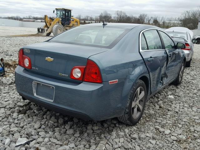 1G1ZF57509F143683 - 2009 CHEVROLET MALIBU HYB BLUE photo 4