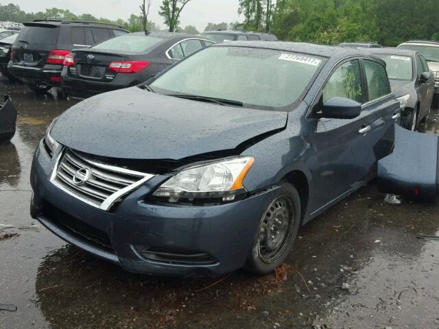 3N1AB7AP1FY216461 - 2015 NISSAN SENTRA S BLUE photo 2