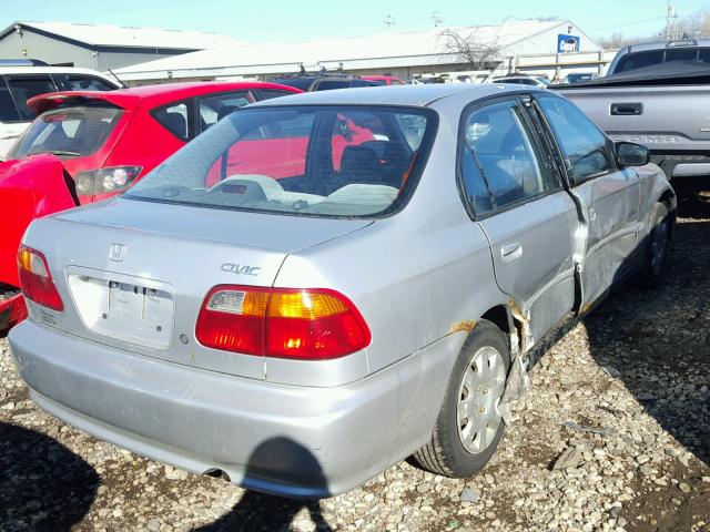 2HGEJ6612YH501910 - 2000 HONDA CIVIC BASE SILVER photo 4