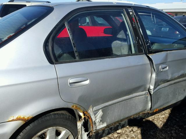 2HGEJ6612YH501910 - 2000 HONDA CIVIC BASE SILVER photo 9