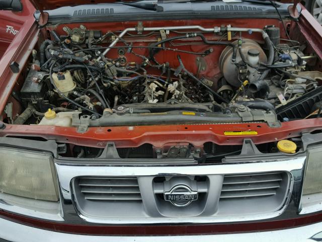 1N6ED27T9YC418604 - 2000 NISSAN FRONTIER C BURGUNDY photo 7