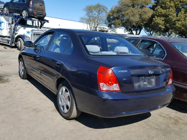 KMHDN46D74U910128 - 2004 HYUNDAI ELANTRA GL BLUE photo 3