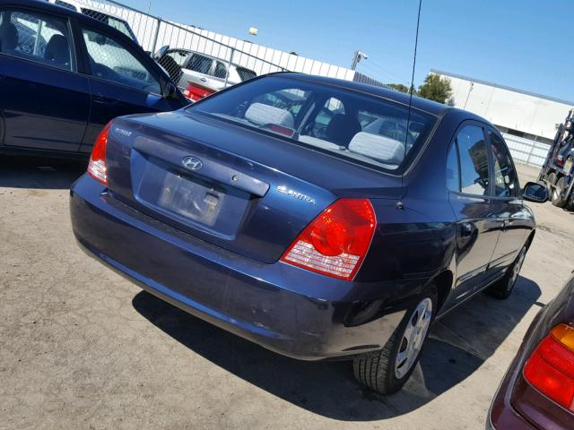 KMHDN46D74U910128 - 2004 HYUNDAI ELANTRA GL BLUE photo 4