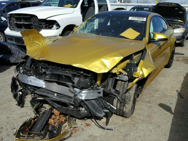 WBS3R9C56GK338301 - 2016 BMW M4 YELLOW photo 2