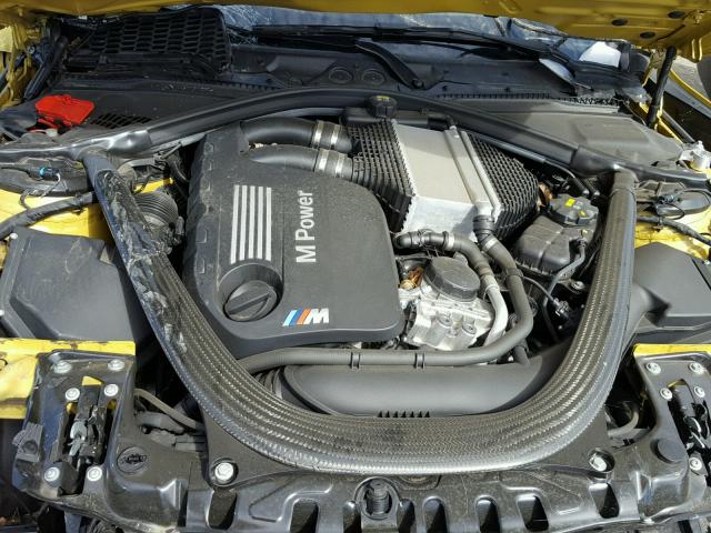 WBS3R9C56GK338301 - 2016 BMW M4 YELLOW photo 7