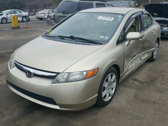 1HGFA16558L069617 - 2008 HONDA CIVIC LX GOLD photo 2